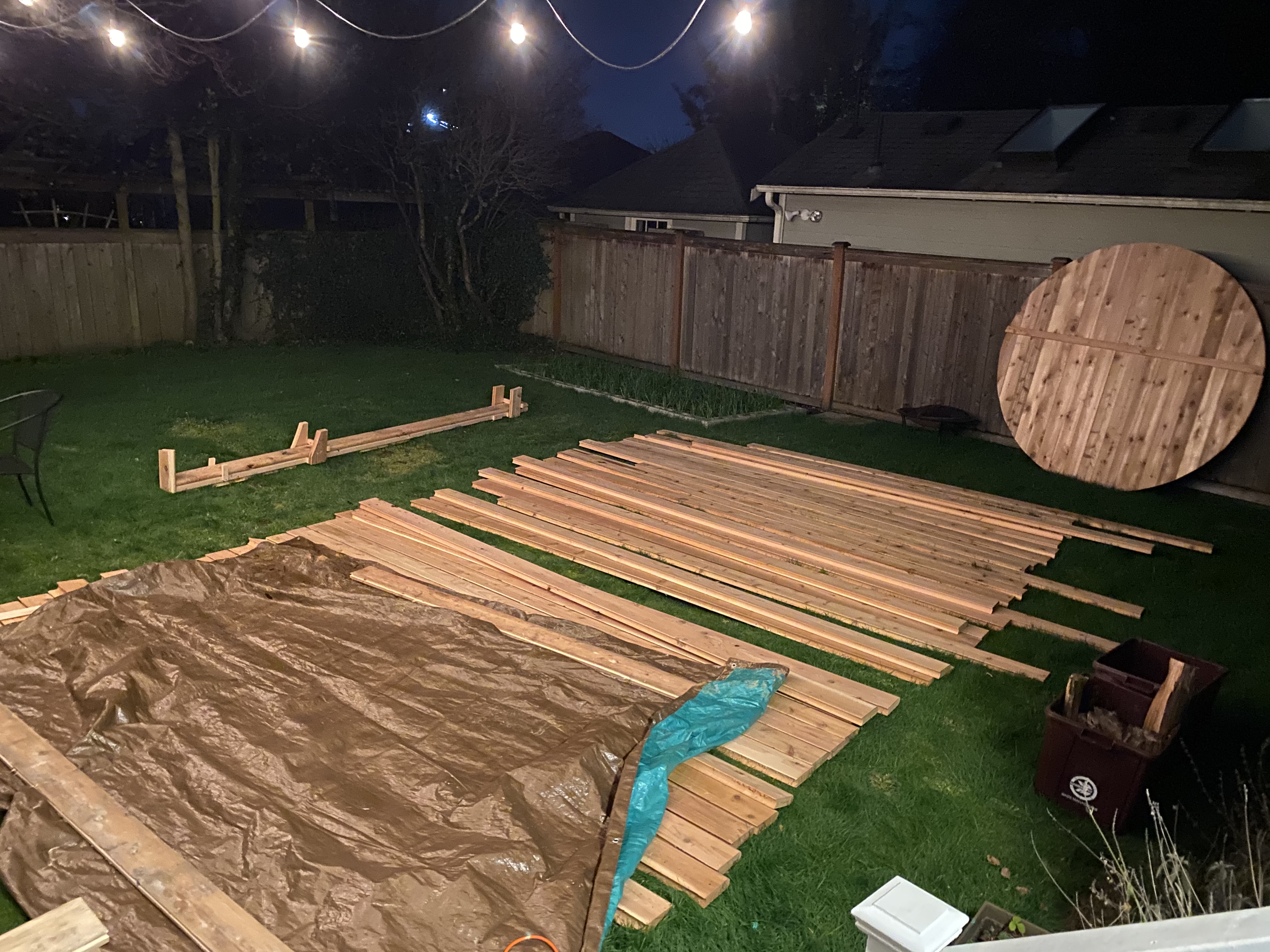 Customer barrel sauna build