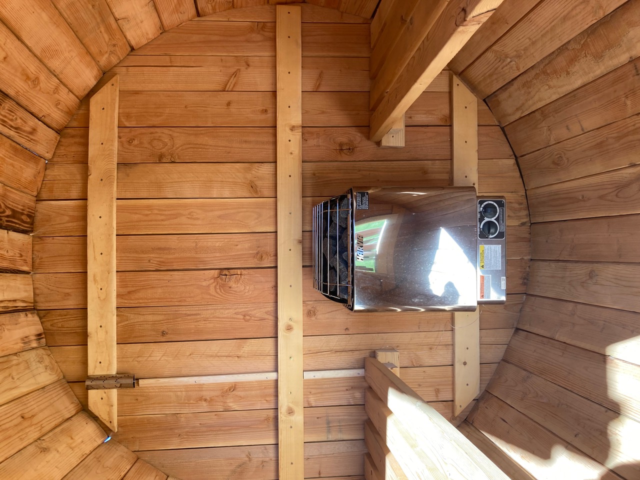 Customer barrel sauna build